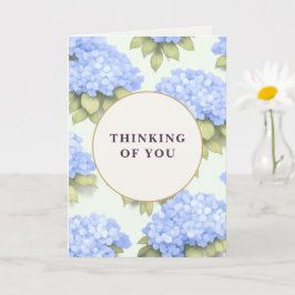 Thinking of You Card | Blue Hydrangea Floral Karte