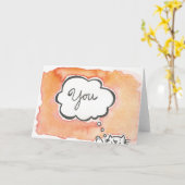 Thinking of you card karte (Gelbe Blume)
