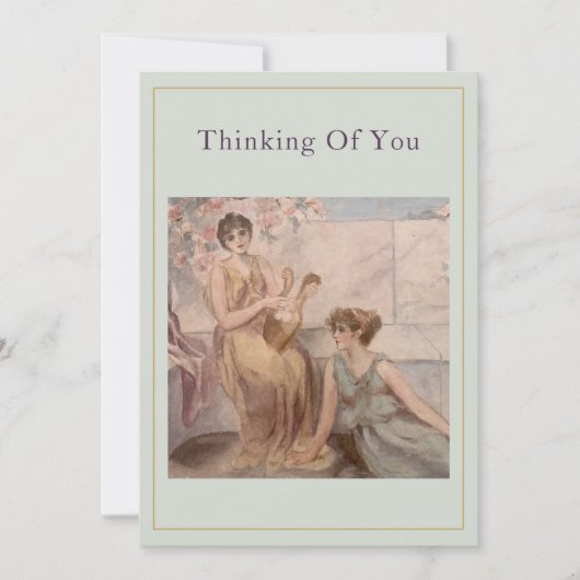 Thinking of You Card Vintage Sage Serenity |  Karte (Vorderseite)
