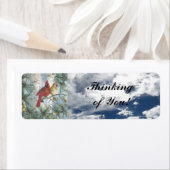 THINKING OF YOU-CARDINALS- RETURN ADDRESS LABELS (Insitu)