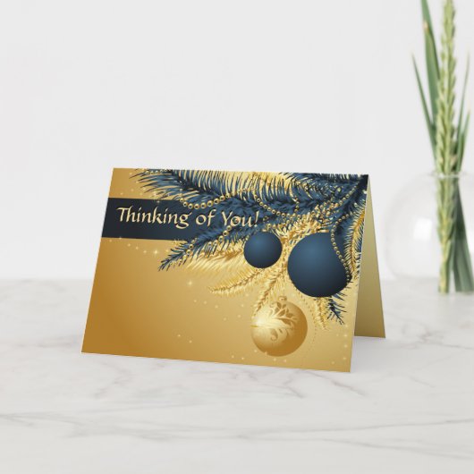 Thinking of You Christmas Feiertagskarte (Vorderseite)