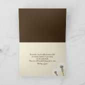 Thinking of You Dandelion Seedling On a Bible  Karte (Innenseite)