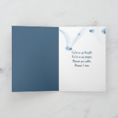 Thinking of You Duckling In a Blue T-shirt Pocket Karte (Innenseite)