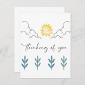Thinking of you Flat Note Card Mitteilungskarte (Vorne/Hinten)