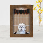 Thinking of You - Golden Doodle - Window Karte (Gelbe Blume)