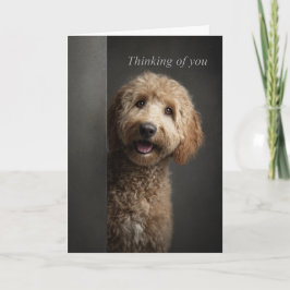 Thinking of You Goldendoodle Karte