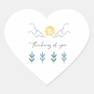 Thinking of you Heart stickers 