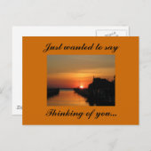 Thinking of you, just wanted to say postkarte (Vorne/Hinten)