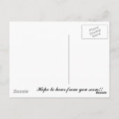 Thinking of you, just wanted to say postkarte (Rückseite)