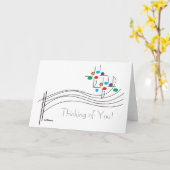 Thinking of You Music Notes Greeting Card Karte (Gelbe Blume)