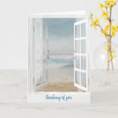 Thinking of You Ocean Window with Starfish Karte (Gelbe Blume)