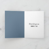 Thinking of You Orange Maple Leaf On Snow Karte (Innenseite)