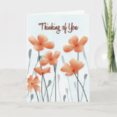 Thinking of You Poppy Get Well Card Karte (Vorderseite)