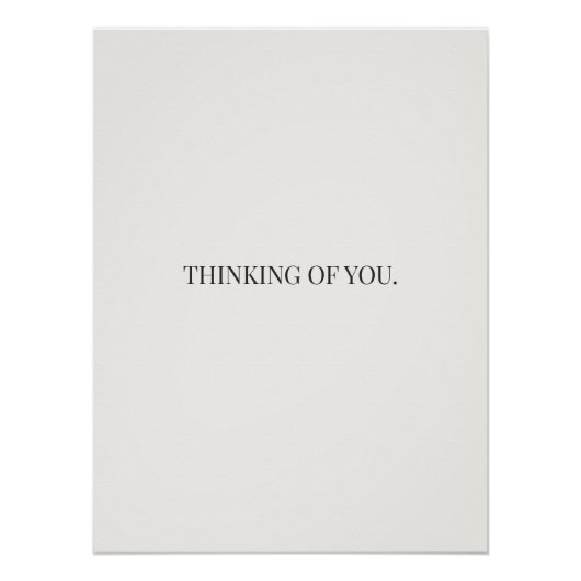 Thinking of You Poster – Gentle Support Quote  (Vorderseite)