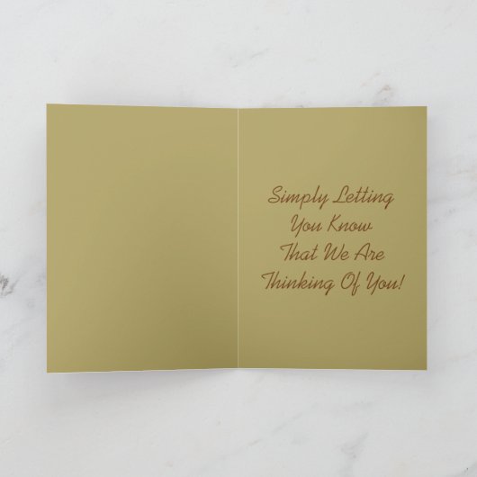 Thinking of You Pretty Orchid In Shades of Orange Karte (Innenseite)