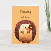 Thinking of You Sending a Hedgehog Hug, Hedgehug Karte (Vorderseite)