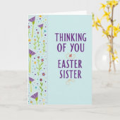Thinking Of You Sister Card Karte (Gelbe Blume)