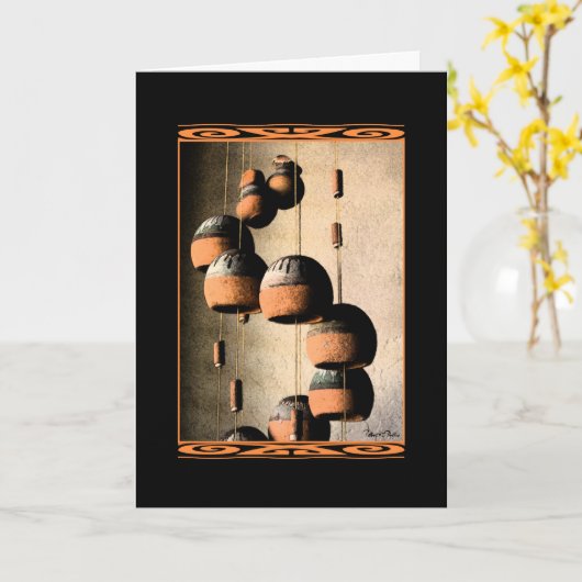 Thinking of You Spiraled Wind Chimes Still Life Karte (Gelbe Blume)