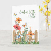 Thinking of You Spring Hello Flowers Butterflies Karte (Gelbe Blume)