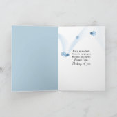 Thinking of You Sun Hat On a Beach Fence Karte (Innenseite)