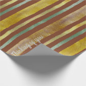 Thinking of you Watercolor stripes Geschenkpapier (Ecke)