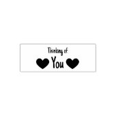 Thinking of You with Cute Hearts Permastempel (Design)