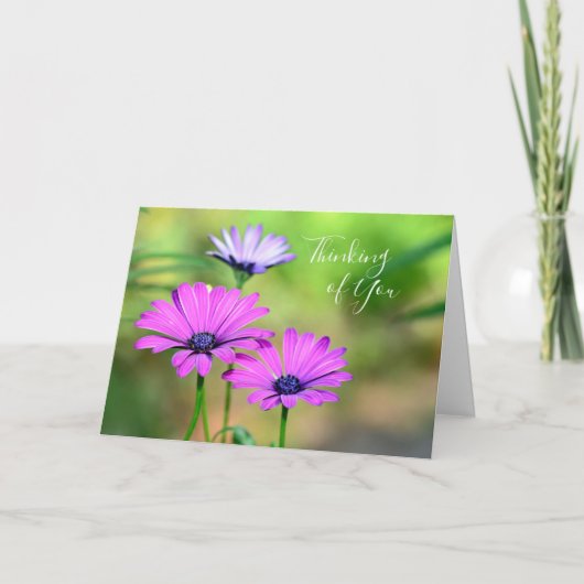 Thinking of You with flowers Karte (Vorderseite)