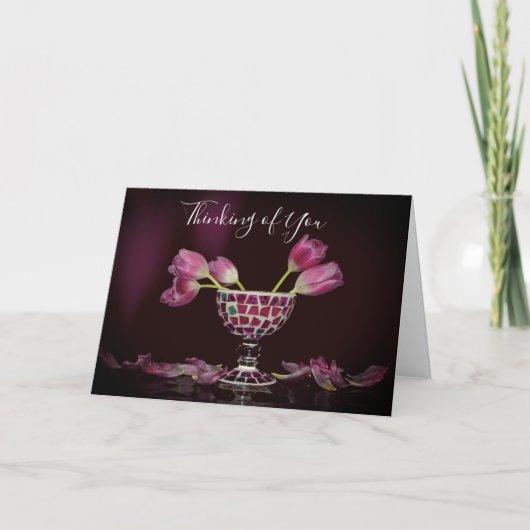 Thinking of You with tulips Karte (Vorderseite)