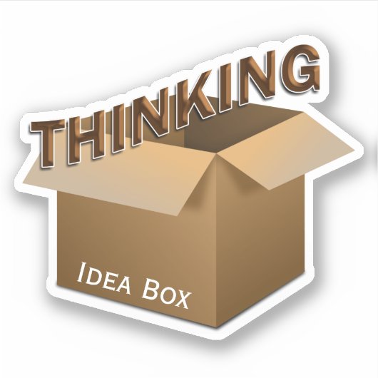 Thinking Outside the Box Aufkleber (Vorderseite)