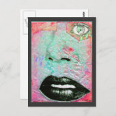 "Thinking Pink" Postkarte (Vorne/Hinten)