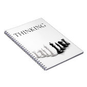 Thinking Quotient Black Text Chess Teile Notebook Notizblock (Rechte Seite)