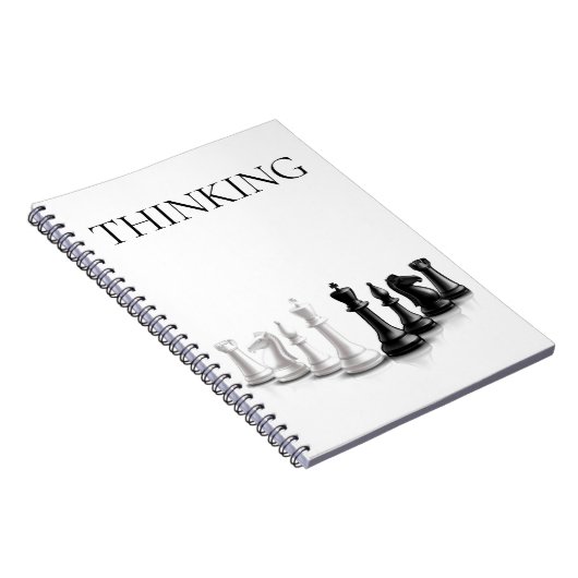 Thinking Quotient Black Text Chess Teile Notebook Notizblock (Rechte Seite)