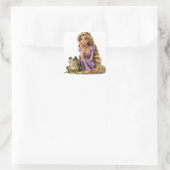 Thinking Rapunzel Quadratischer Aufkleber (Tasche)