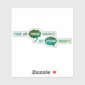 "Thinking Thoughts" Aufkleber (Blatt)