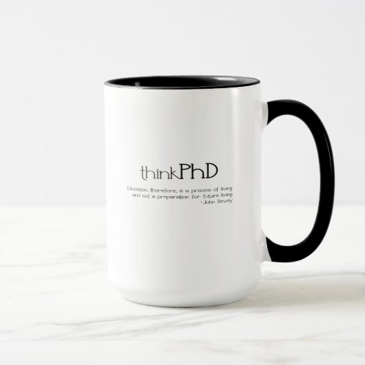 thinkPhD doppelseitige Tasse (Rechts)
