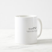 thinkPhD Logo-Tasse Kaffeetasse (VorderseiteRechts)