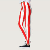 THINNER RED WHITE VERTICAL STRIPE  LEGGINGS (Links)