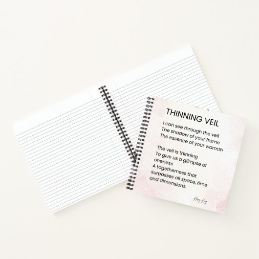 Thinning Veil - Erwachen Gedicht Poster Notizblock (Innenseite)