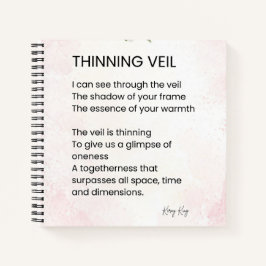 Thinning Veil - Erwachen Gedicht Poster Notizblock