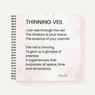 Thinning Veil - Erwachen Gedicht Poster Notizblock
