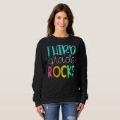 Third 3rd Grade Rocks Student Boys Girls Back To S Sweatshirt (Vorne ganz)