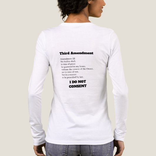 Third Amendment Constitution Protest Consent Tri-Blend Shirt (Rückseite)