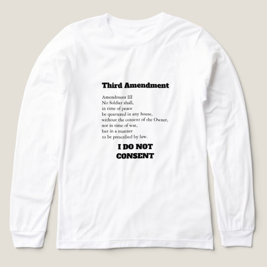 Third Amendment Constitution Protest Consent Tri-Blend Shirt (Design Vorderseite)