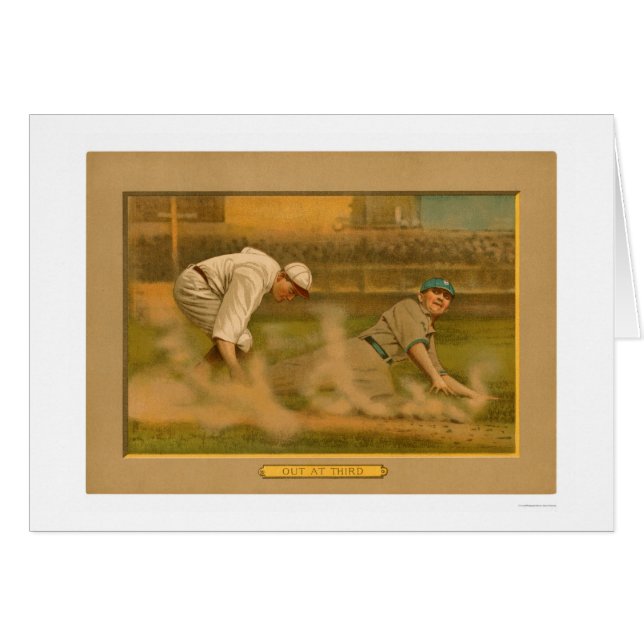 Third Base-Spiel-Baseball 1911 (Vorderseite (Horizontal))