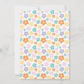 Third Birthday Invite Girl, Three Times the Fun Einladung (Rückseite)