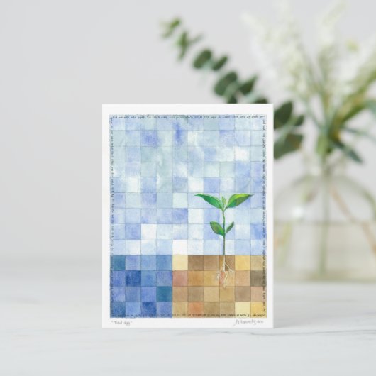 Third Day (7 days of creation) Postkarte (Stehend Vorderseite)