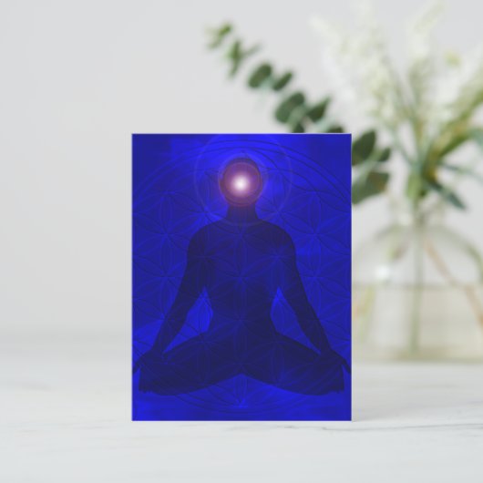 Third Eye Chakra Ajna Postkarte (Stehend Vorderseite)