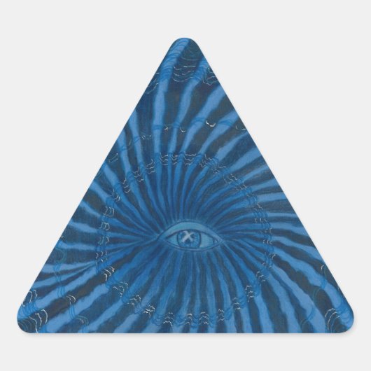 Third Eye Chakra Art #3 - Intuition Dreieckiger Aufkleber (Vorderseite)