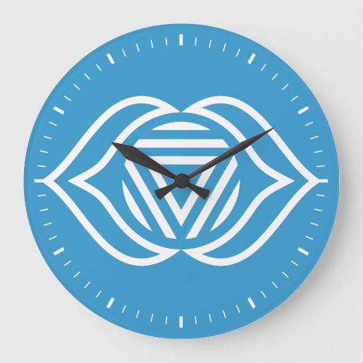 Third Eye Chakra Energy Wall Clock Große Wanduhr (Vorderseite)