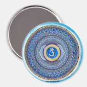 Third Eye Chakra Mandala Magnet (Vorderseite/Rückseite)